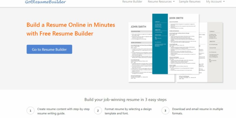 free resume builder for students