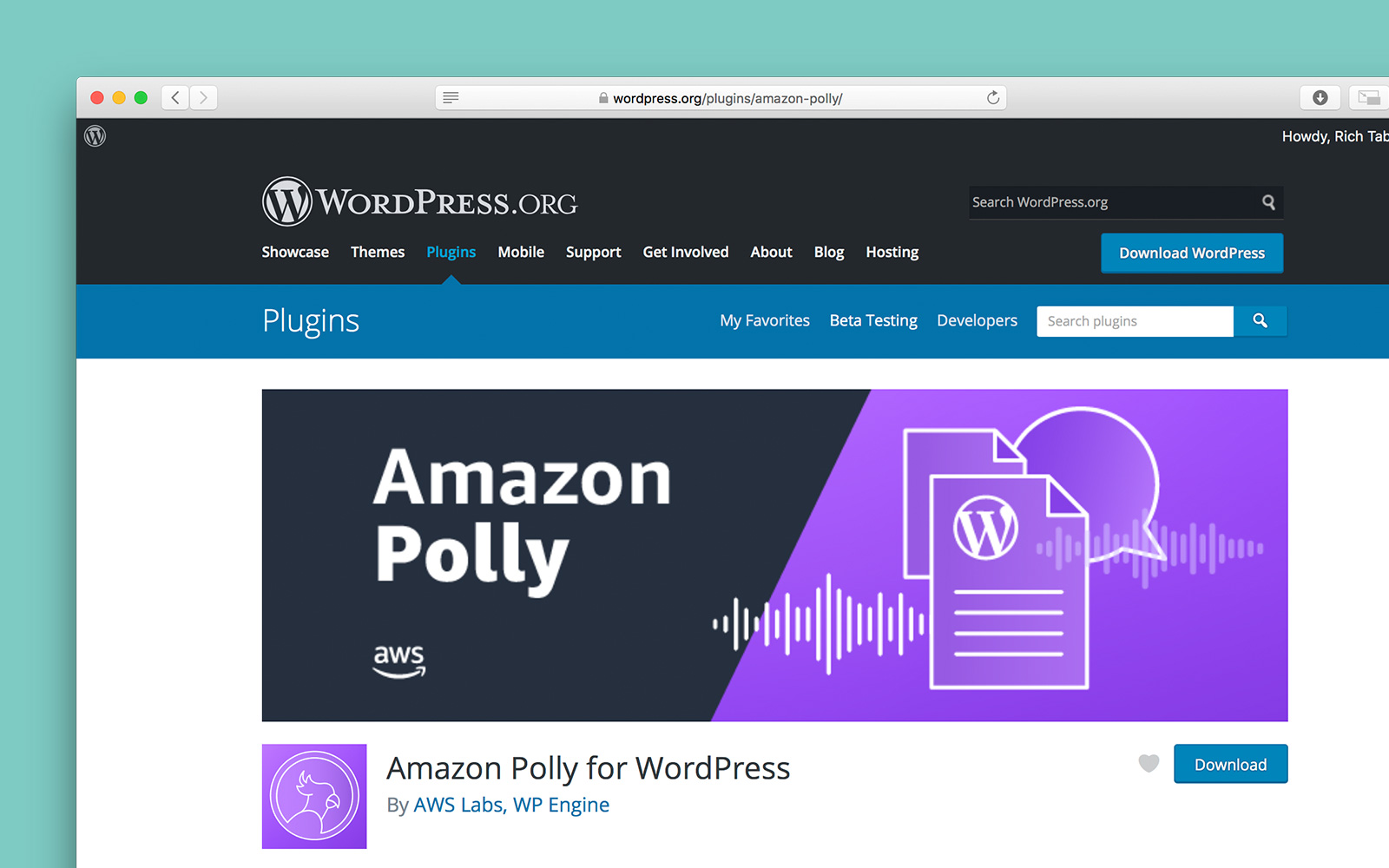 Amazon Polly WordPress